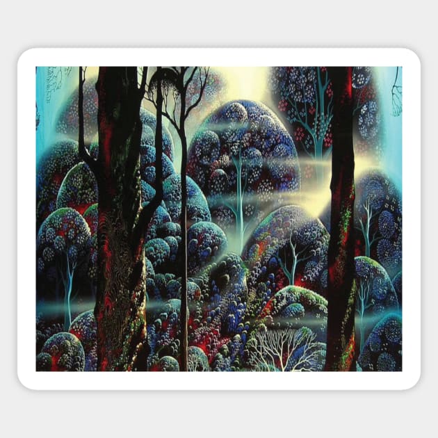 Eyvind Earle Sticker by QualityArtFirst